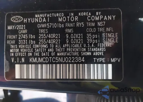 2022 Genesis Gv70 3.5T Awd Sport из США, поврежденный, VIN KMUMCDTC5NU022384